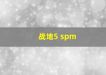 战地5 spm